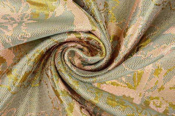 Brocade Celeste Sea Green - Pink