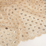 Netz Bestickt Pailletten Chiara Beige