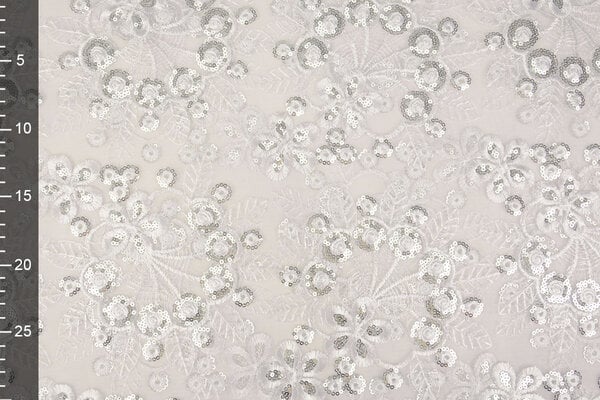 Résille Brodé Paillettes Rosetta Blanc Résille Brodé Paillettes Rosetta Blanc