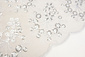 Mesh Ricamato Paillettes Rosetta Bianco Mesh Ricamato Paillettes Rosetta Bianco