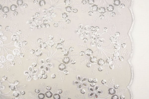 Résille Brodé Paillettes Rosetta Blanc Résille Brodé Paillettes Rosetta Blanc