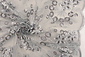 Mesh Ricamato Paillettes Rosetta Grigio Mesh Ricamato Paillettes Rosetta Grigio