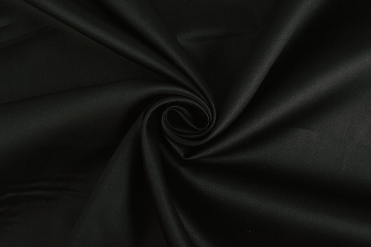 Oeko-Tex®  Cotton Satin Black Oeko-Tex®  Cotton Satin Black