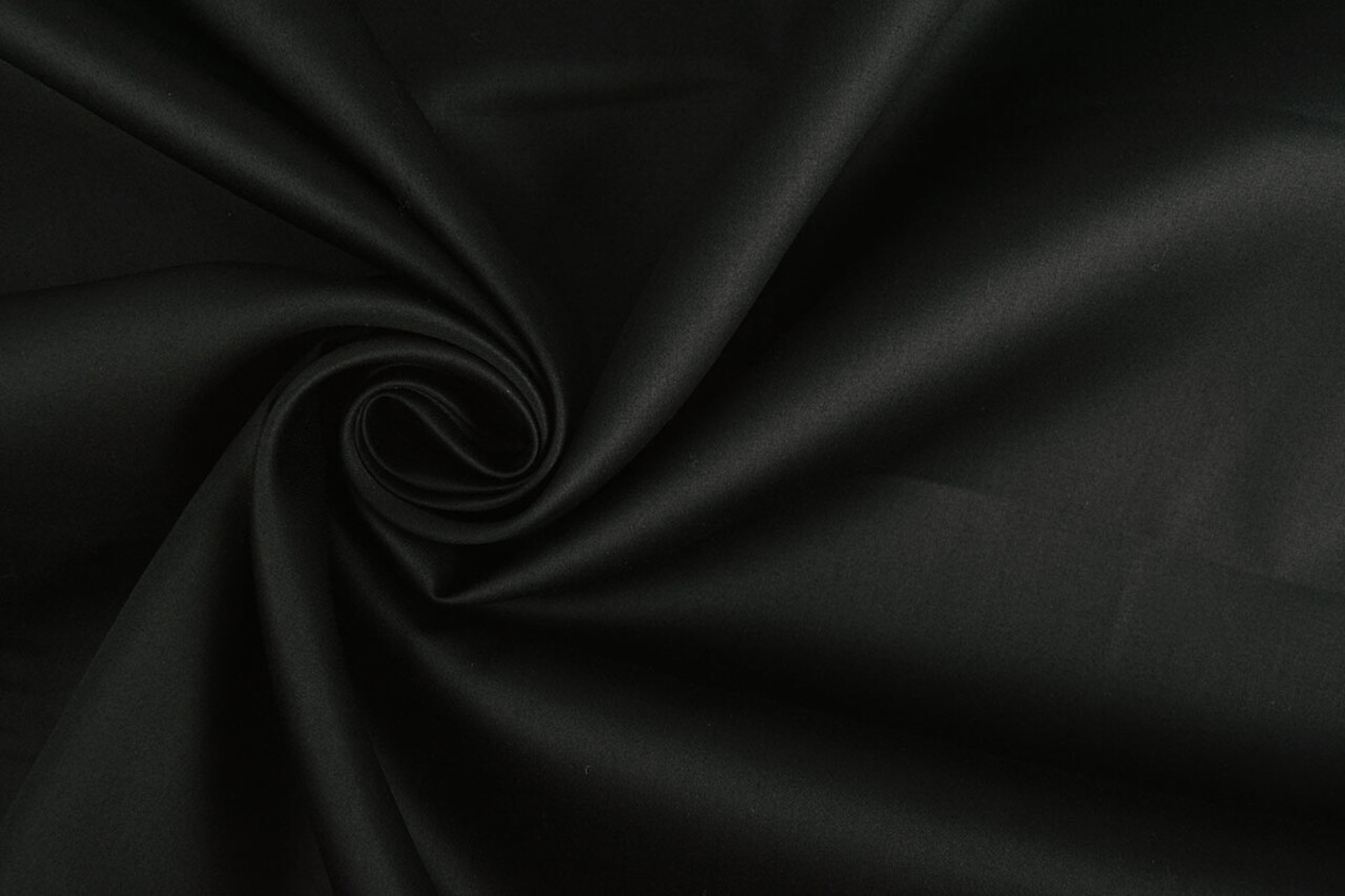 Oeko-Tex® Baumwolle Satin Schwarz Oeko-Tex® Baumwolle Satin Schwarz