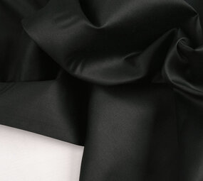 Oeko-Tex®  Baumwolle Satin Schwarz Oeko-Tex®  Baumwolle Satin Schwarz
