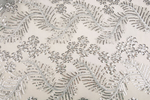 Mesh Embroidered Sequins Lizanne Grey