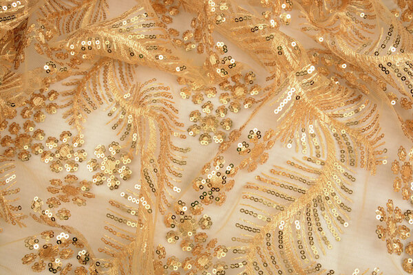 Mesh Embroidered Sequins Lizanne Gold Mesh Embroidered Sequins Lizanne Gold