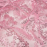 Mesh Embroidered Sequins Lizanne Dark Old Pink Mesh Embroidered Sequins Lizanne Dark Old Pink