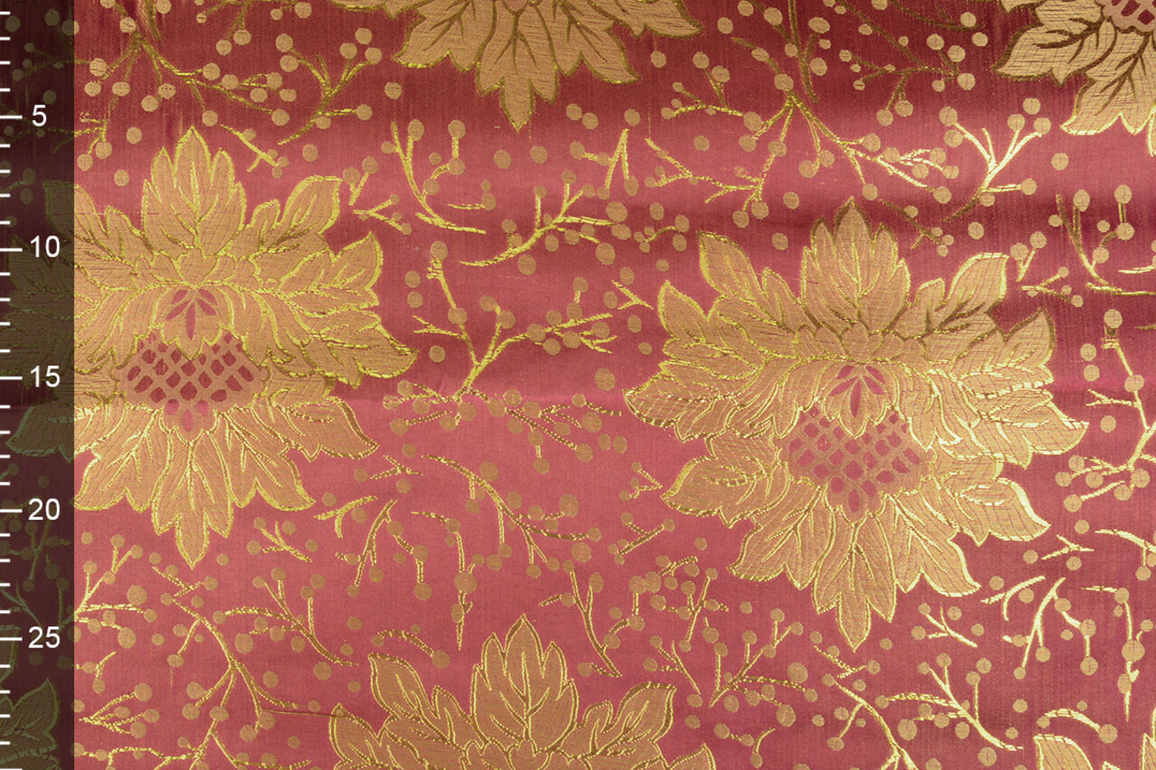 Broccato Fiori Levani Bordeaux Broccato Fiori Levani Bordeaux