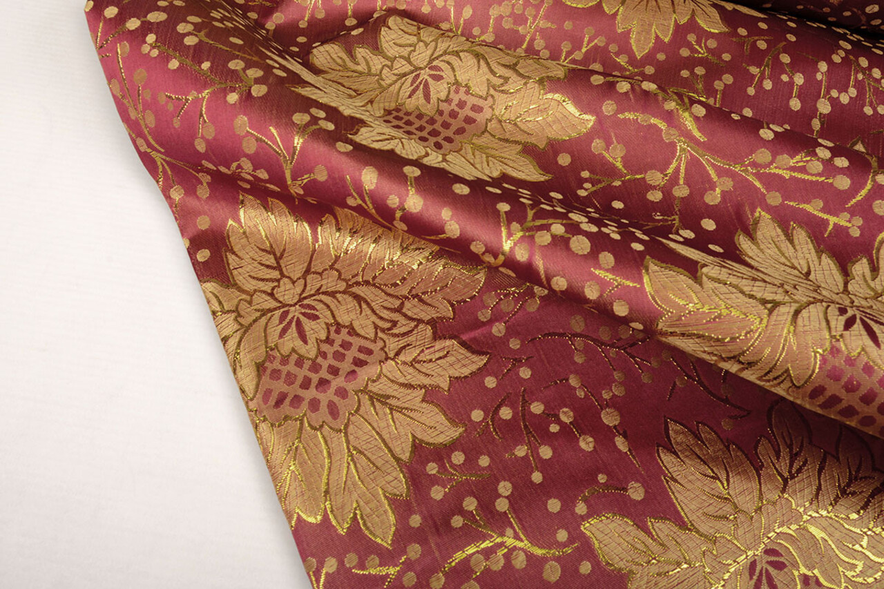 Broccato Fiori Levani Bordeaux Broccato Fiori Levani Bordeaux