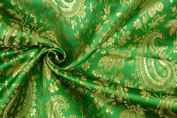 Brocade Paisley Fantasy Green