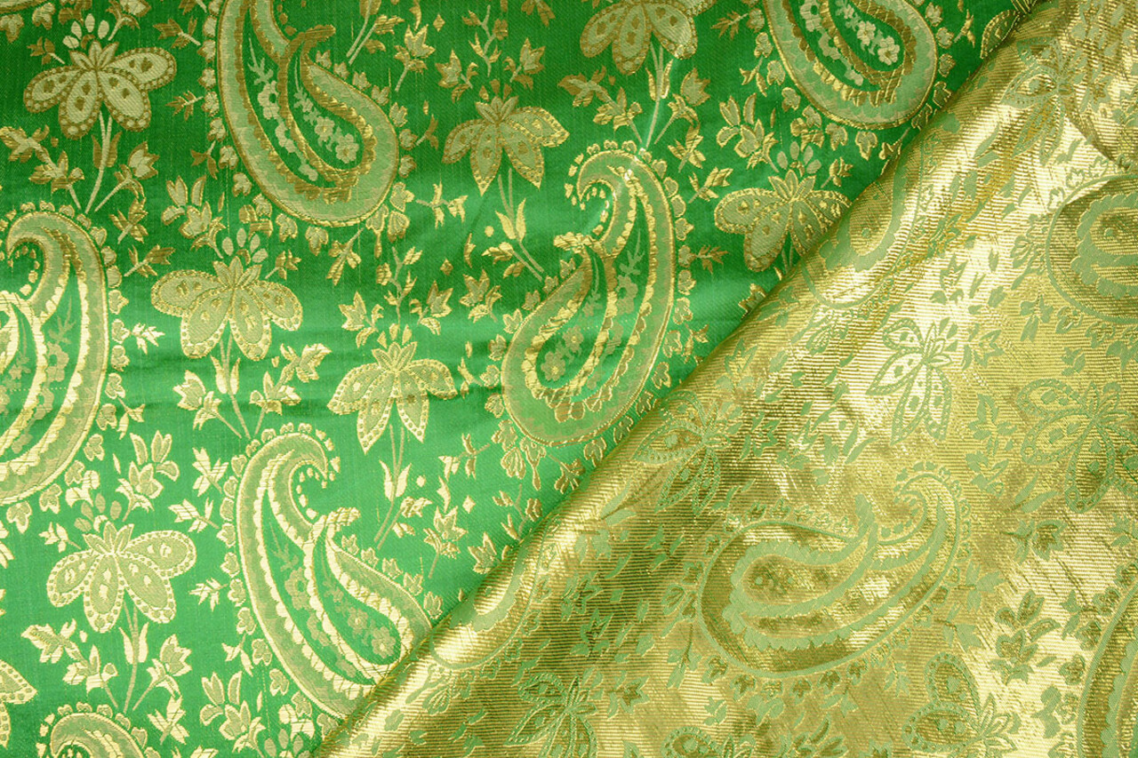 Broccato Paisley Fantasia Verde Broccato Paisley Fantasia Verde