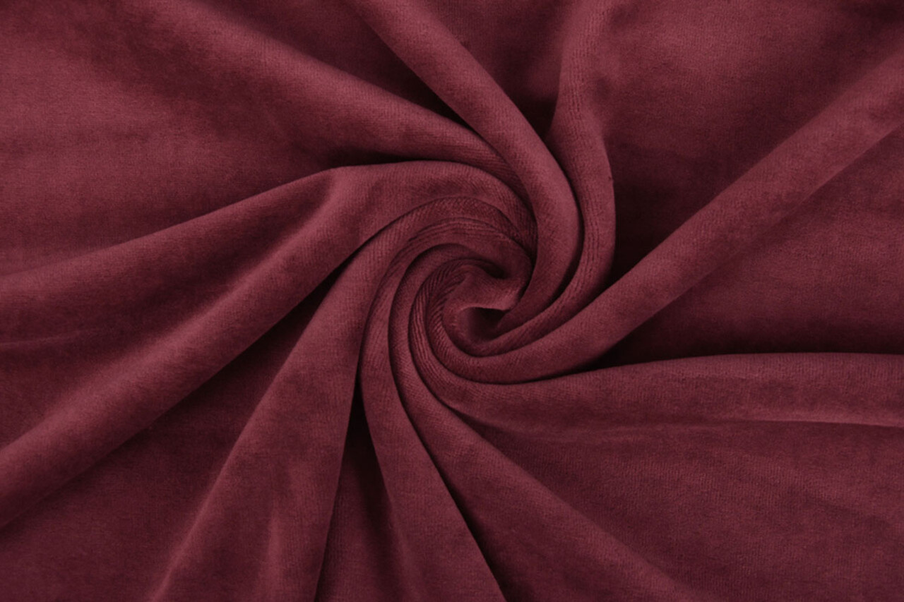 Nicky Velours Bordeaux Red