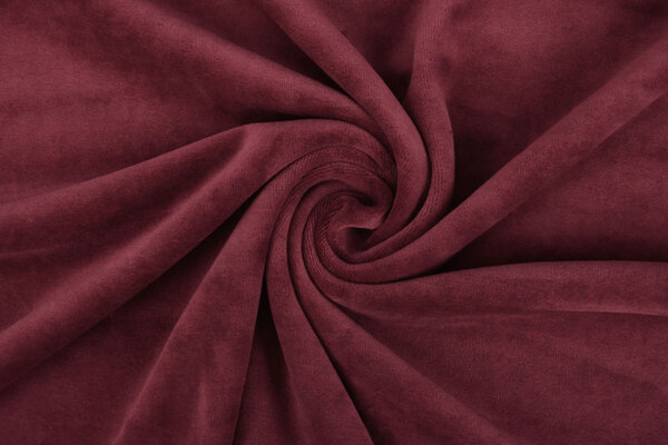 Nicky Velours Bordeaux Red