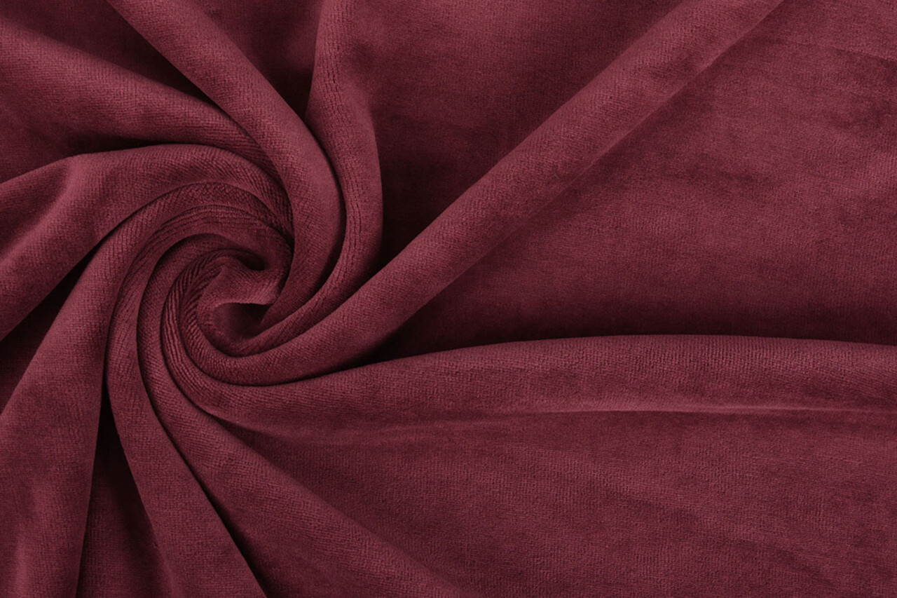 Nicky Velours Bordeaux Red