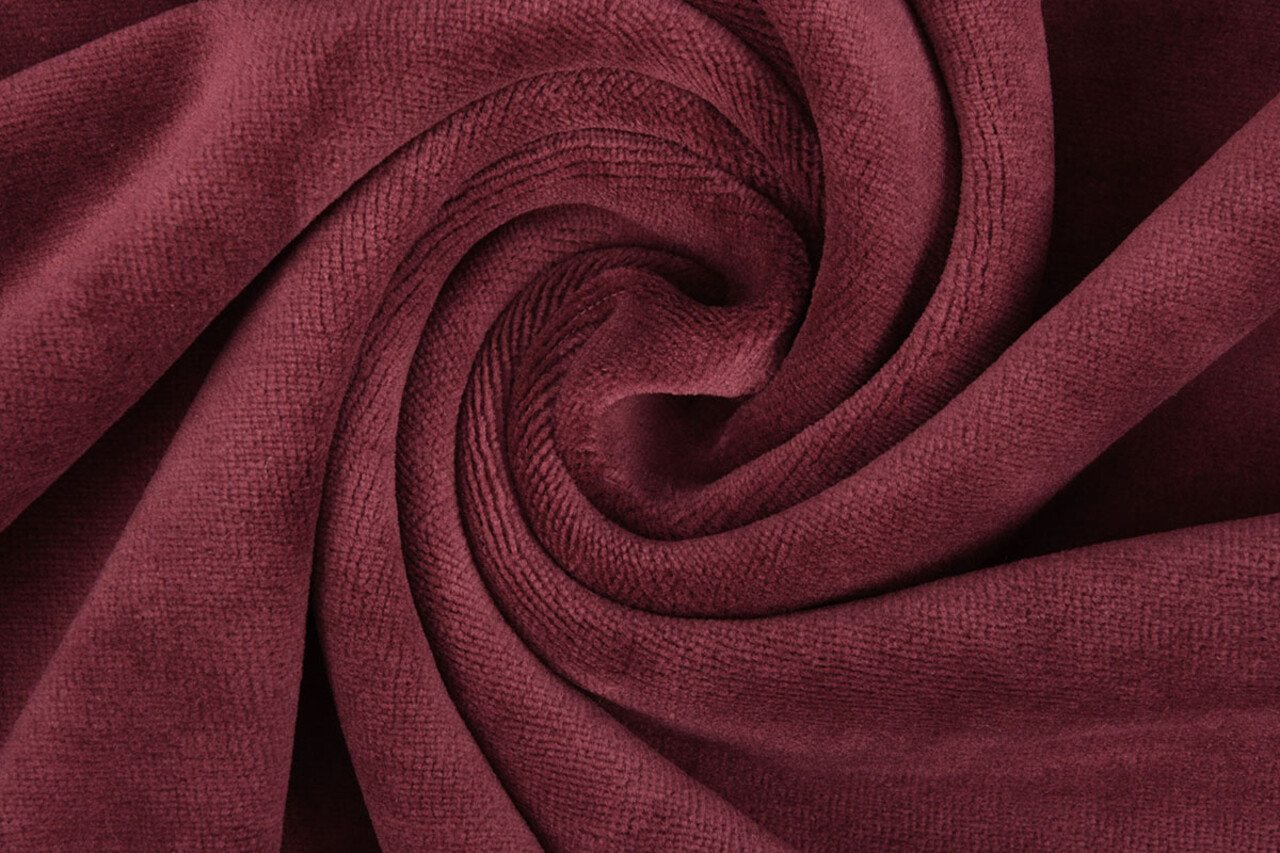 Nicky Velours Bordeaux Red