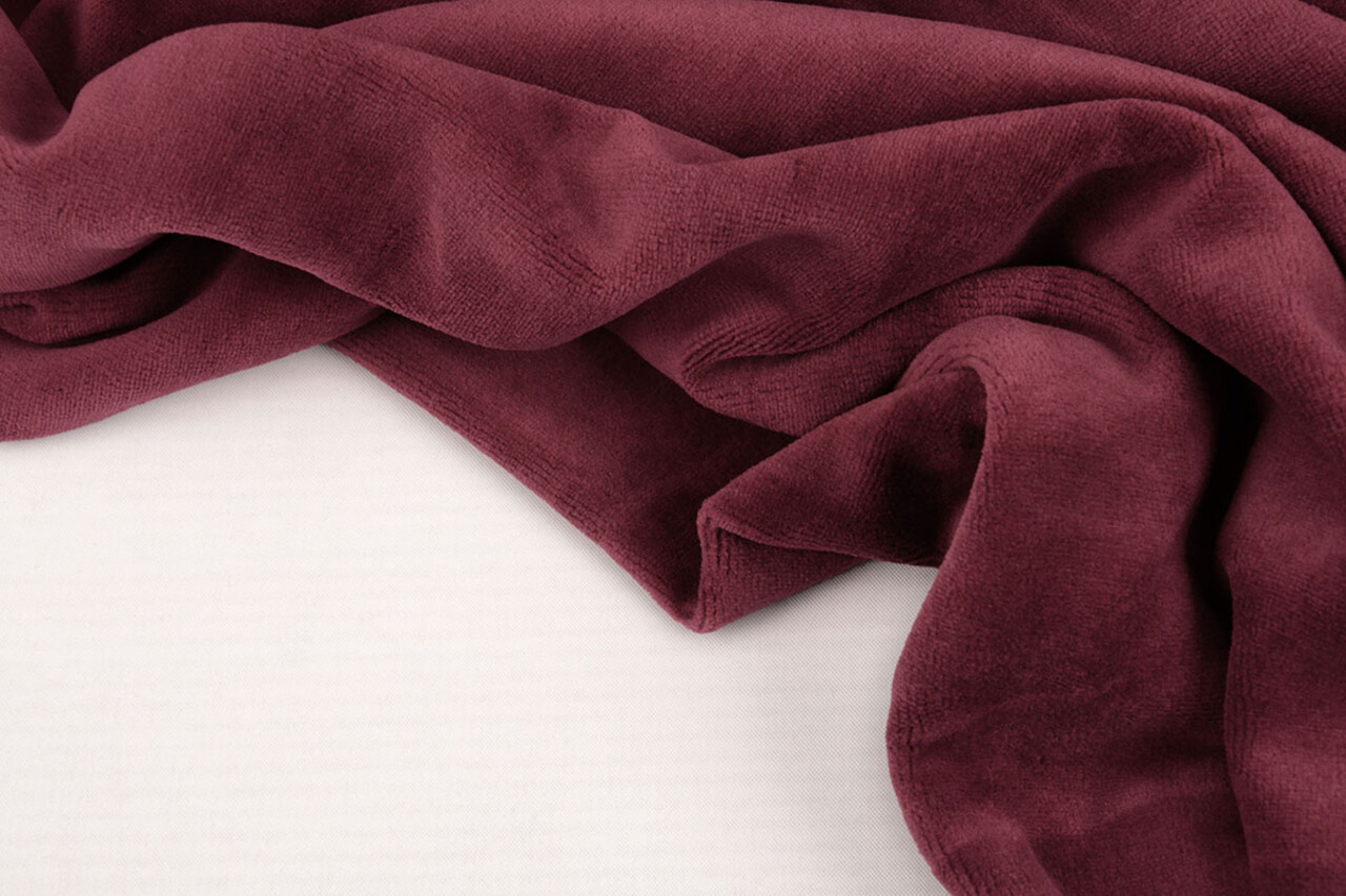 Nicki Samt Bordeaux Rot