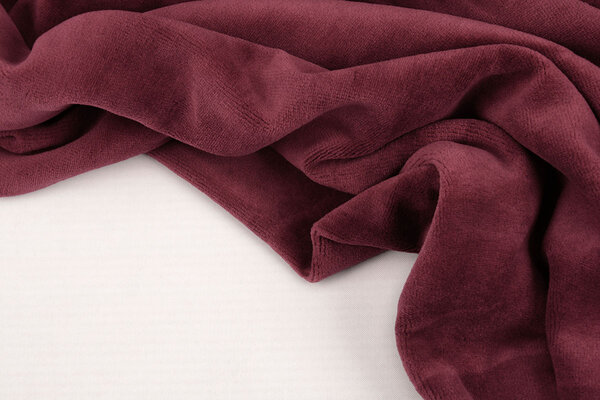 Nicky Velours Bordeaux Rood