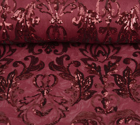 Pailletten op Mesh Roxy Bordeaux