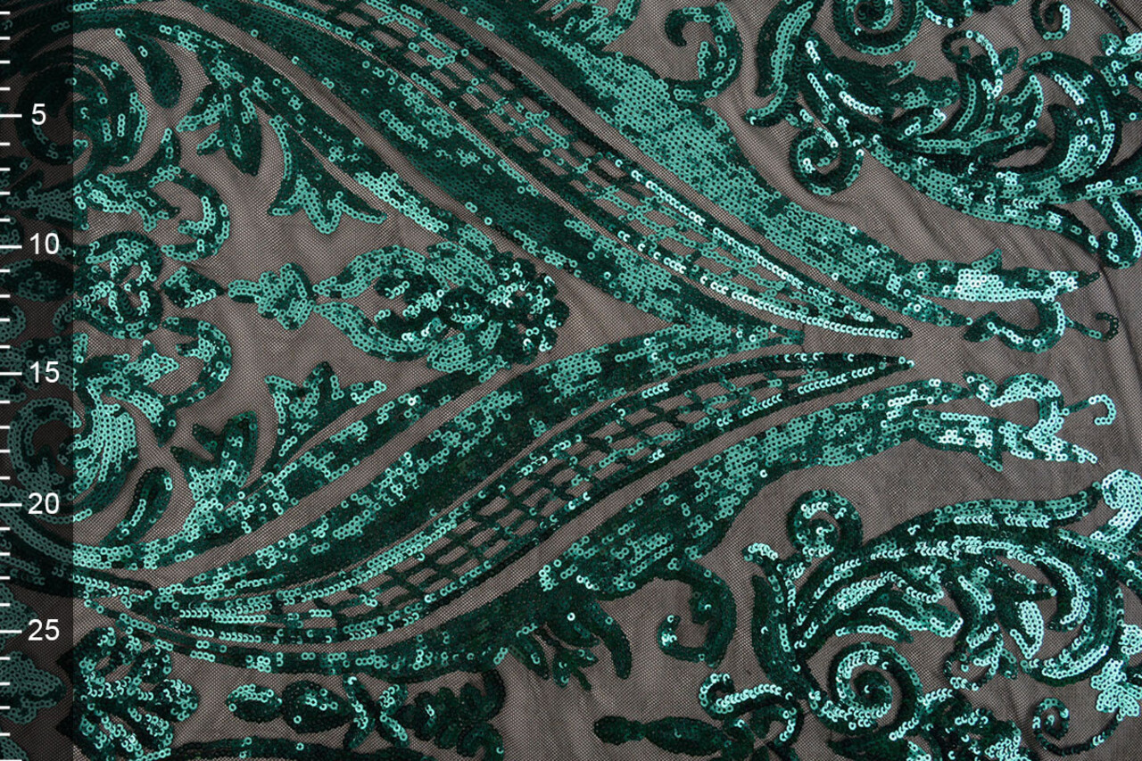 Sequins on Mesh Madelon Petrol