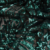 Sequins on Mesh Madelon Petrol