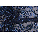 Paillettes sur Résille Lilia Bleu Marine