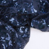 Sequins on Mesh Lilia Navy Blue