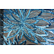 Paillettes sur Résille Fauve Bleu