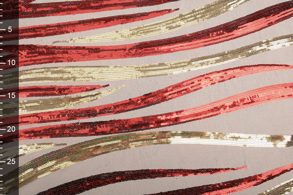 Sequins on Tulle Yeli Red