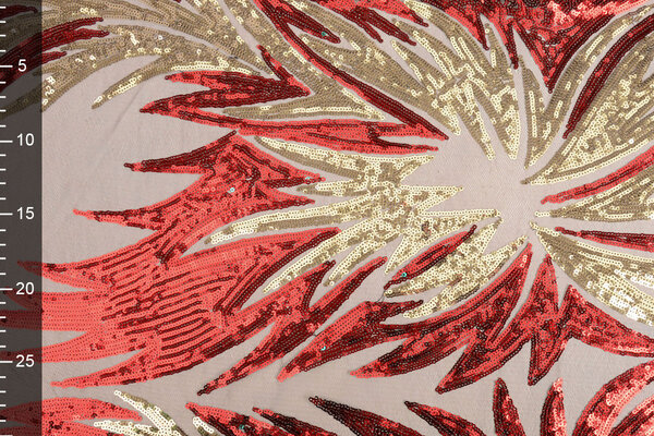 Sequins on Tulle Yeli Red