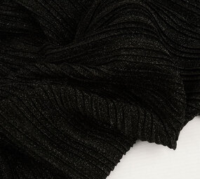 Lurex Plissée Falte Schwarz Lurex Plissée Falte Schwarz