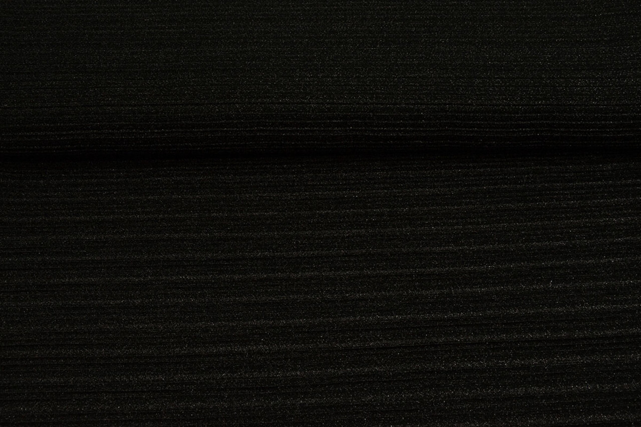 Lurex Plissée Falte Schwarz Lurex Plissée Falte Schwarz