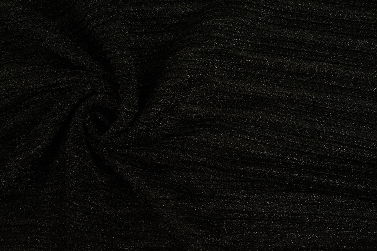 Lurex Pleated Fold Black