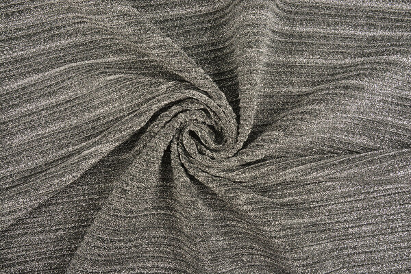 Lurex Pleated Fold Silver Lurex Pleated Fold Silver