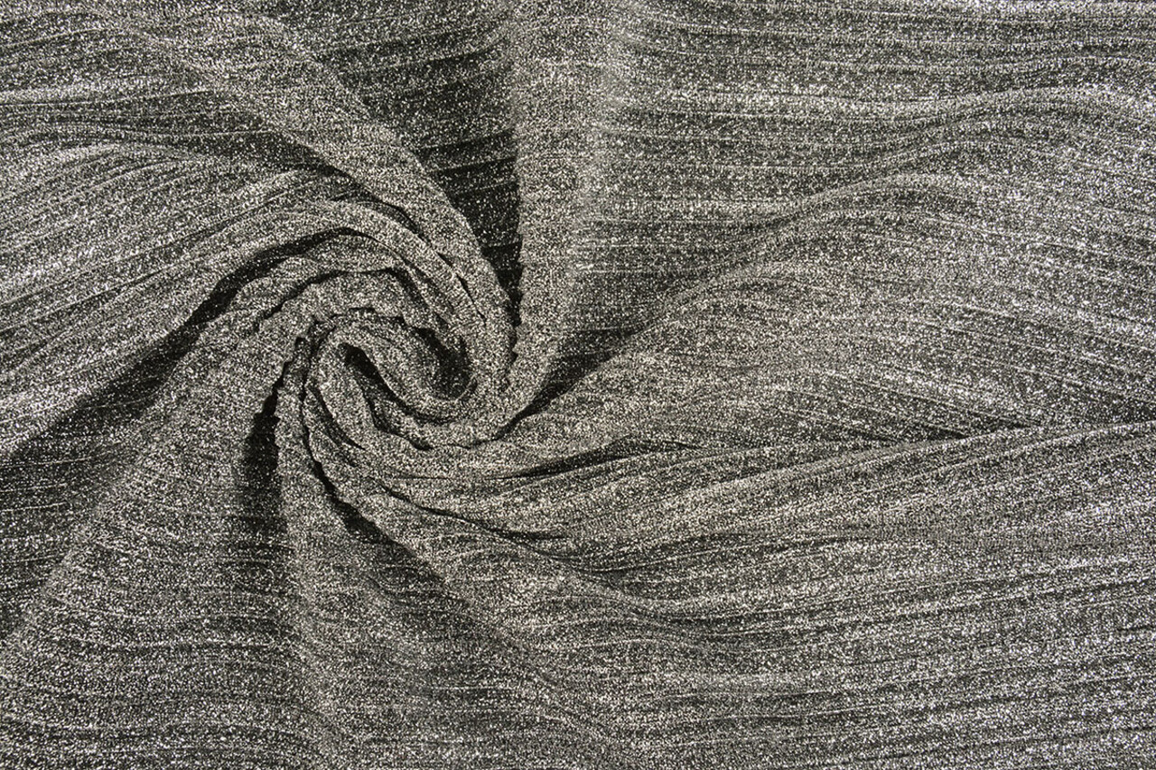 Lurex Plissée Falte Silber