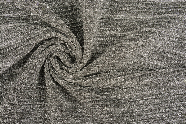 Lurex Pleated Fold Silver Lurex Pleated Fold Silver