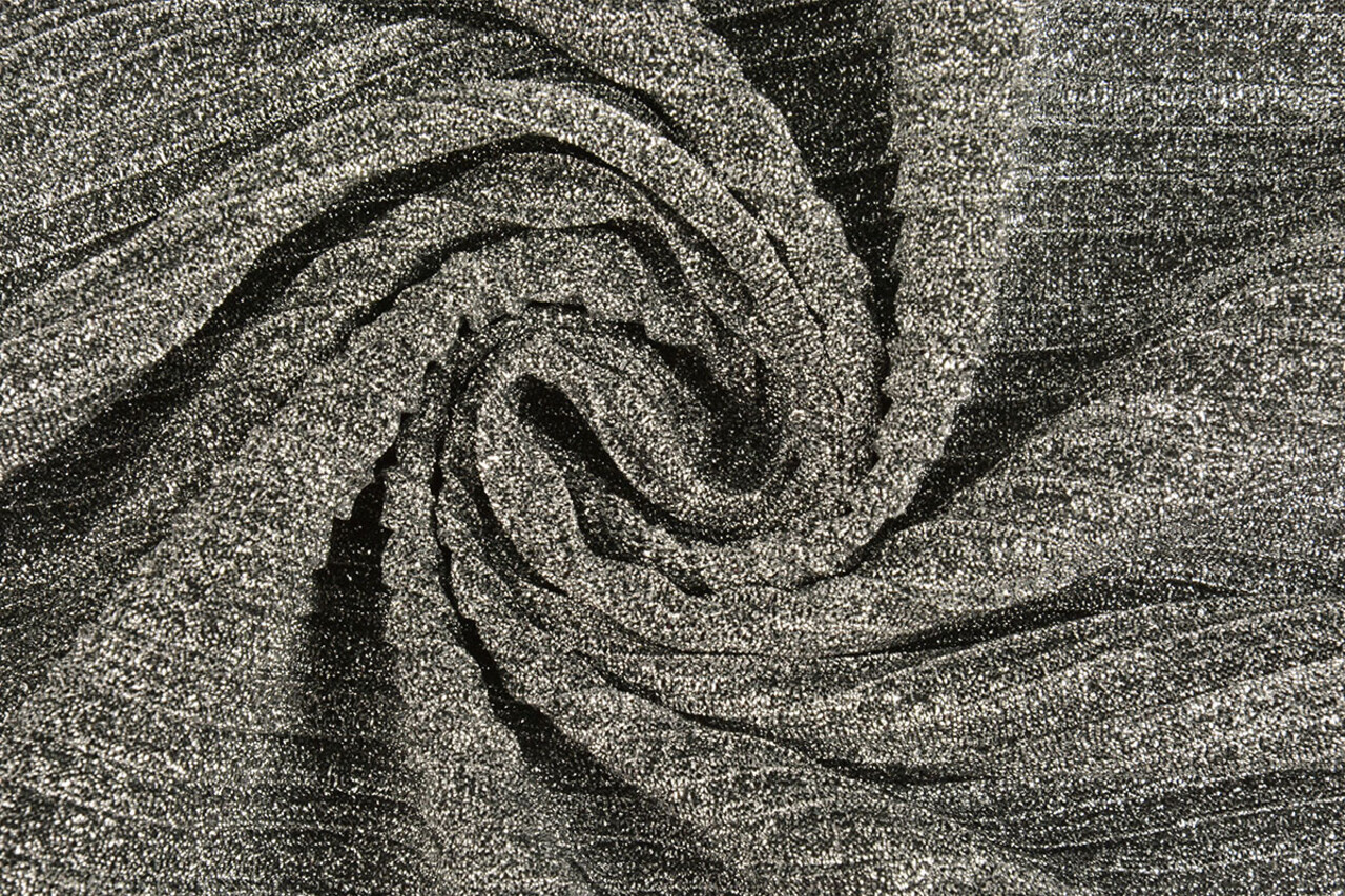 Lurex Plissée Falte Silber