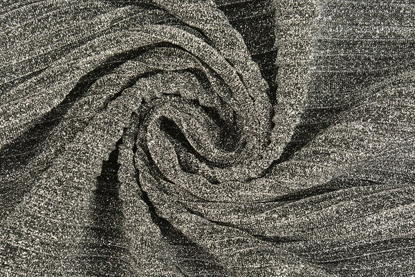 Lurex Plissée Falte Silber