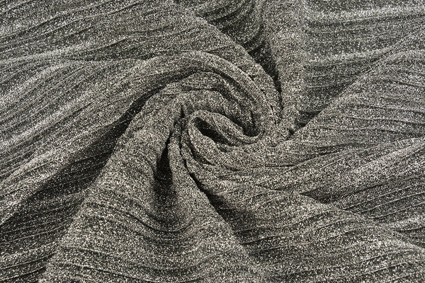 Lurex Plissée Falte Silber