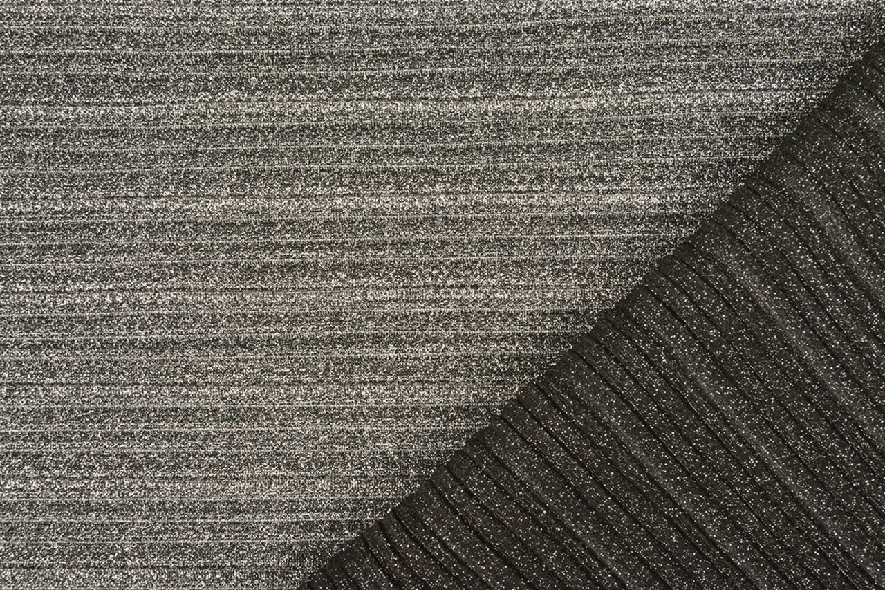 Lurex Pleated Fold Silver Lurex Pleated Fold Silver