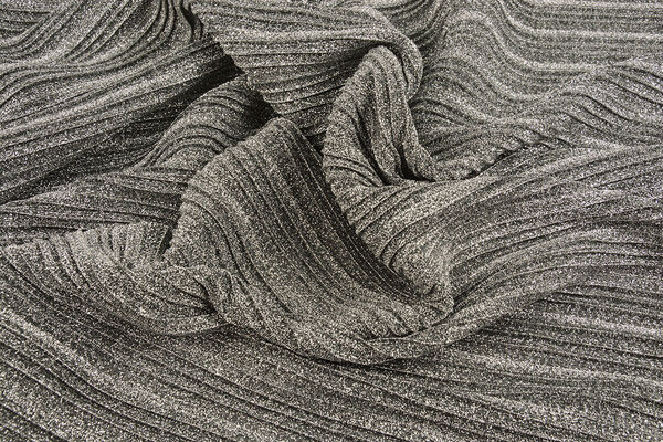 Lurex Pleated Fold Silver Lurex Pleated Fold Silver