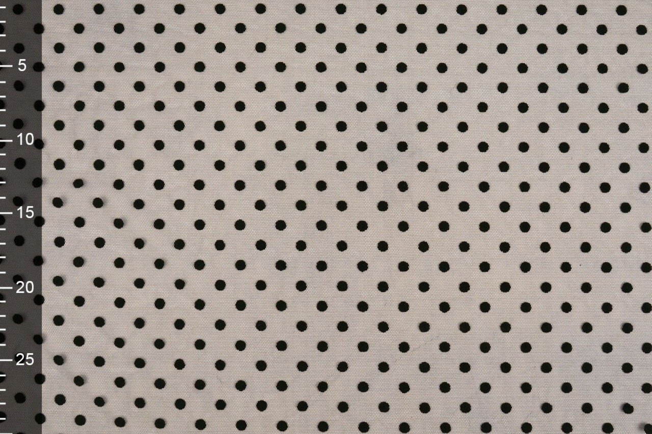Feiner Tüll Punkte Mittel Schwarz
