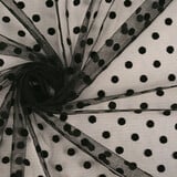 Fin Tulle Pois Middel Noir Fin Tulle Pois Middel Noir