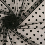 Fine Tulle Dots Medium Black