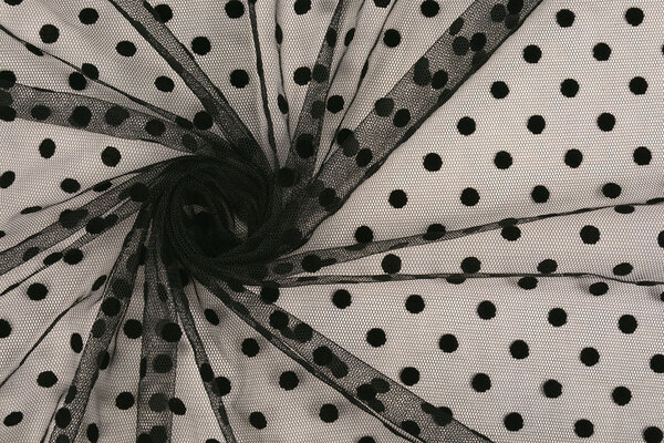 Fine Tulle Dots Medium Black