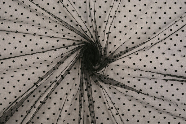 Fine Tulle Dots Small Black
