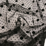 Fine Tulle Dots Mix Black