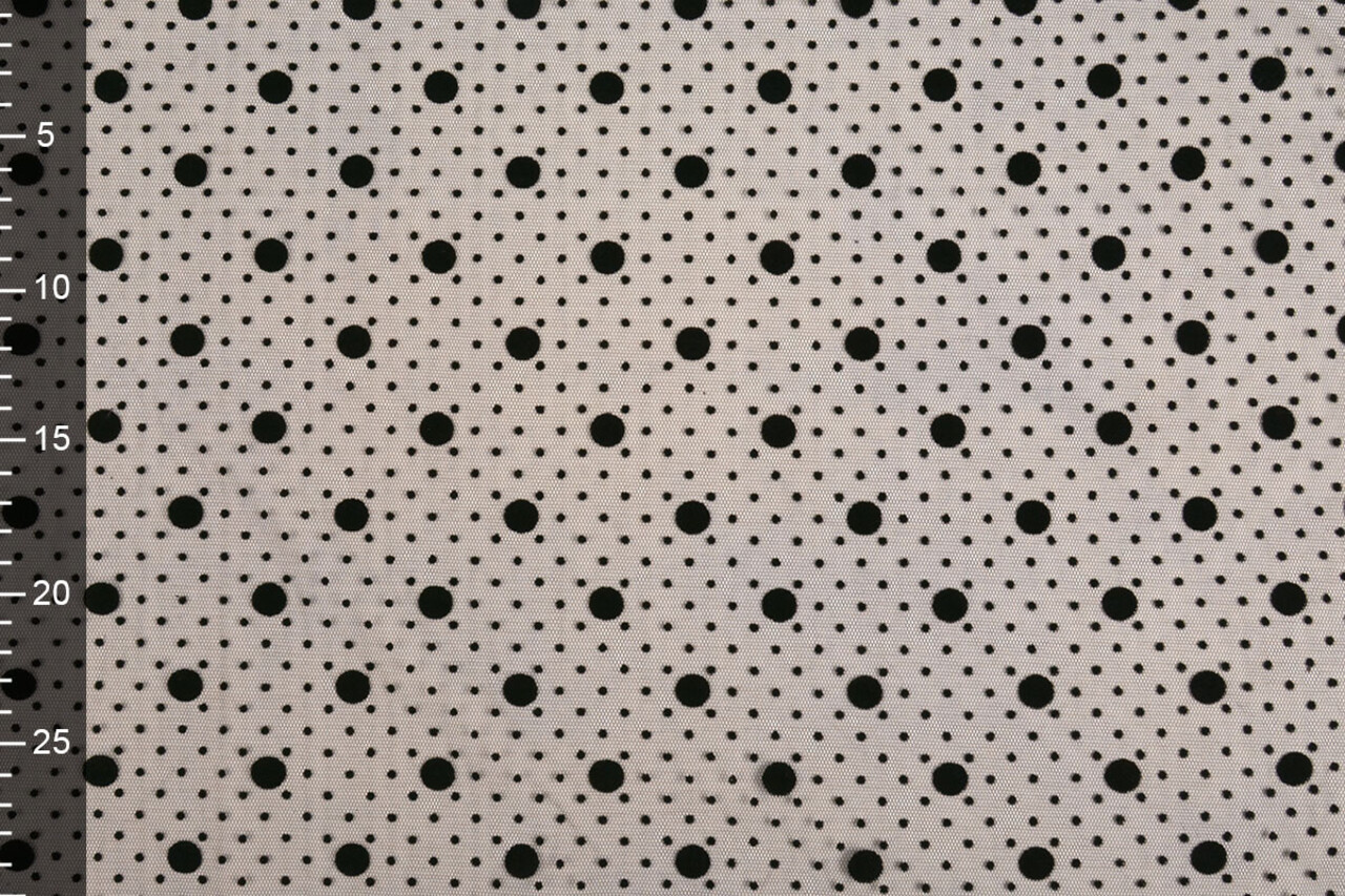 Fine Tulle Dots Mix Black