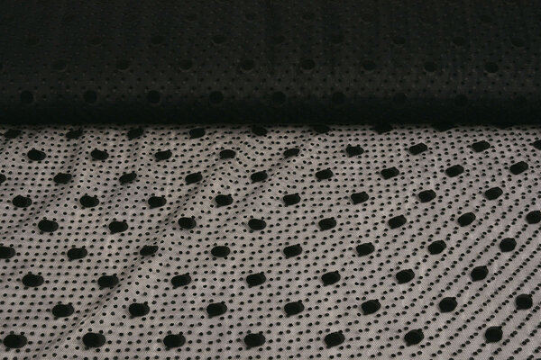 Fine Tulle Dots Mix Black