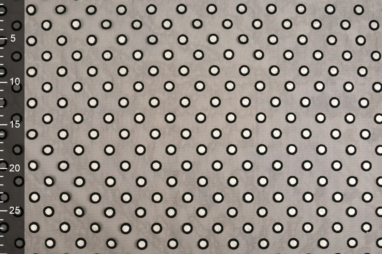 Feiner Tüll Okiri Schwarz-Silber